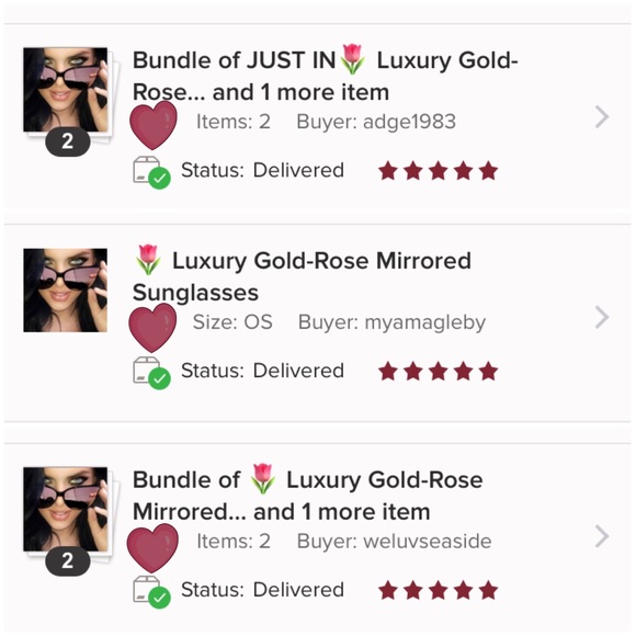 RESTOCKED♡ HD Luxury Gold-Rose Mirrored Sunglasses - Picture 6 of 8